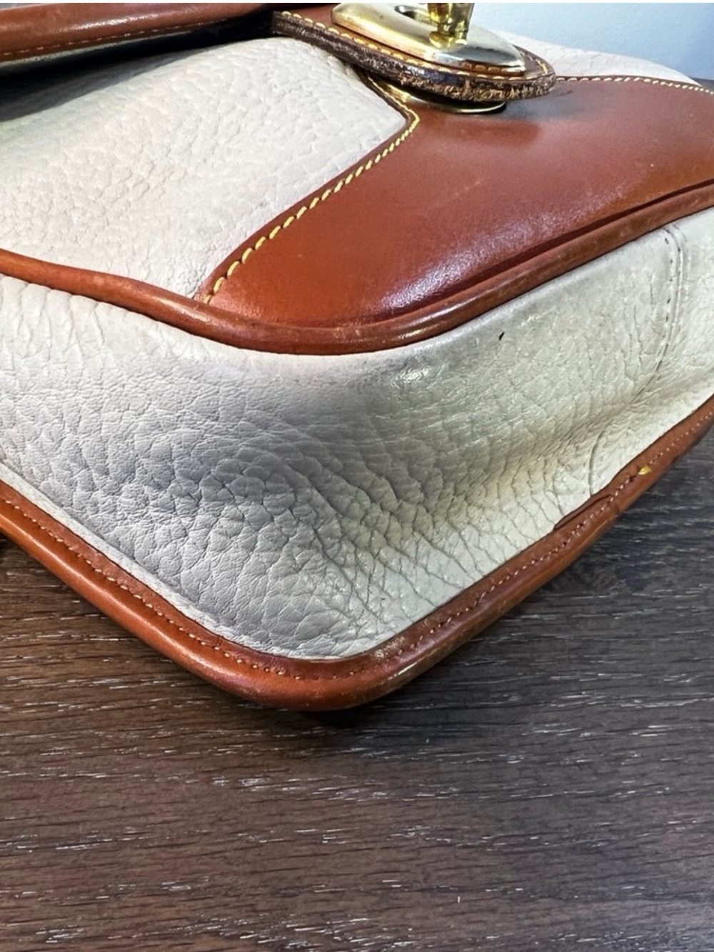 Vintage Dooney & Bourke AWL Square Carrier Crossbody Top Handle Bag USA British - Picture 6 of 16